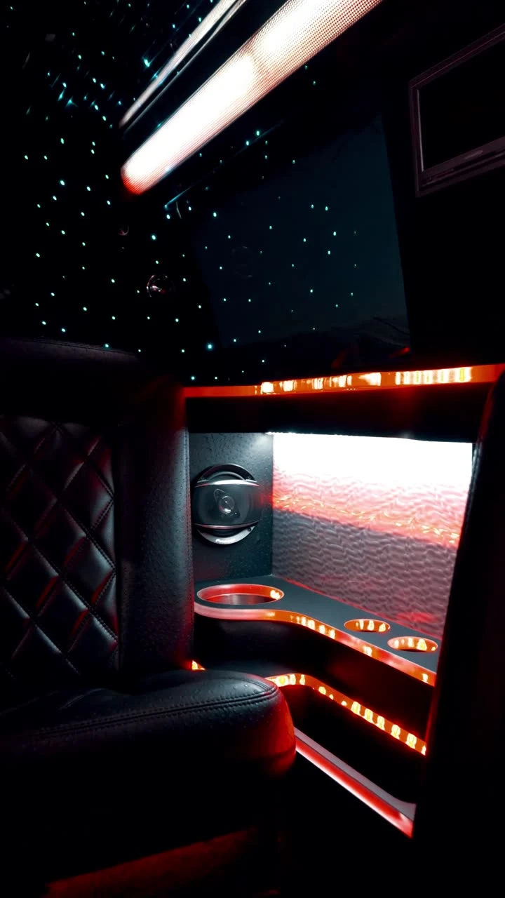 Starlight ceiling above the bar