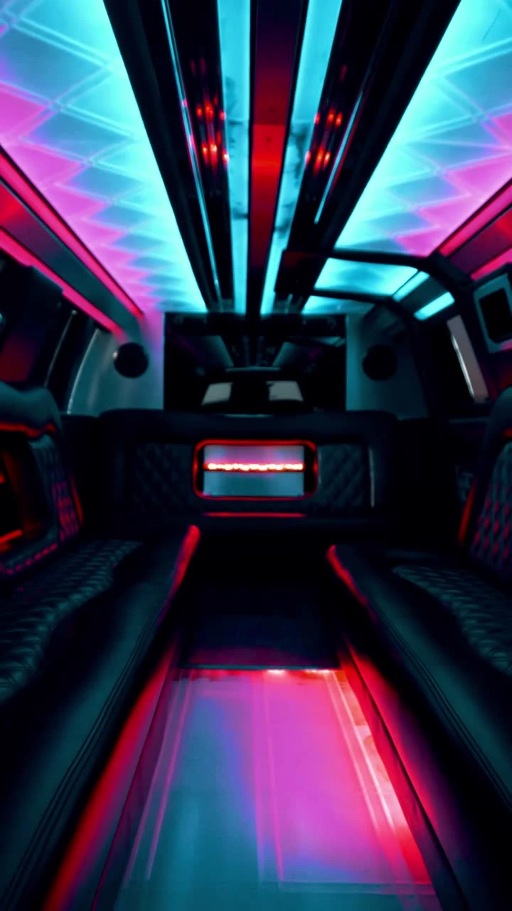 LED light show across the ceiling